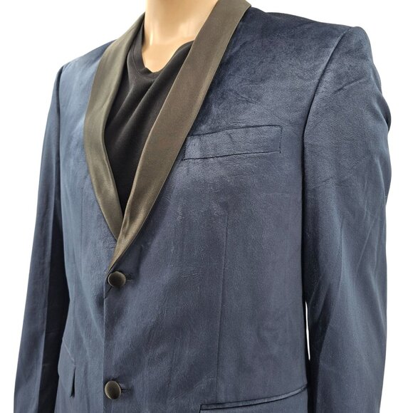 Harry Potter Wizarding World Ravenclaw 40R Mens Blue Velvet Blazer - Picture 1 of 11